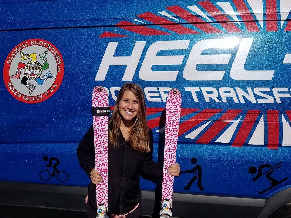 Professional skier with Olympic Bootworks